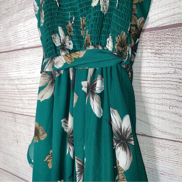 Purple Snow green floral dress - Picture 3 of 8